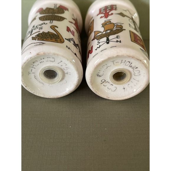 Vintage Holt Howard Salt Pepper Shakers Weathervanes Americana Farmhouse Kitchen - Picture 5 of 5